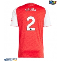 Moški Nogometni dresi Arsenal William Saliba #2 Domači 2025-26 Kratek Rokav